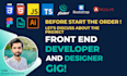 be your front end developer, will do front end development
