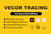 do vector tracing any image, vectorize logo, convert to vector