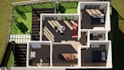 design house exterior model, 3d rendering, walkthrough