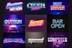 design vintage 80s synthwave retro style logo