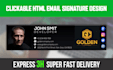 design responsive clickable HTML email signature within 2hrs