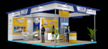 design 3d exhibition stand, stall, kiosk, virtual render, trade booth
