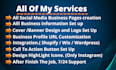 create and set up all social media business accounts, channel