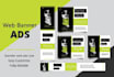 design attractive  web banner ads, google ads, banner set