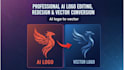 professional ai logo editing redesign and vector conversion