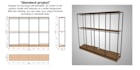 drawing of a wardrobe, kitchen, cabinets, bed etc