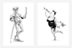 draw a cartoon character in a funny sketch