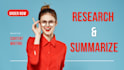 research, summarize, write and rewrite english content