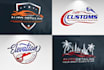 design car, auto detailing, automotive and carwash logo