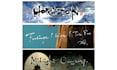 create hand drawn calligraphic design by brush