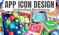 create custom mobile app icon for android and ios apps