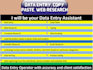 do data entry, copy paste, web research