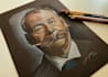 draw realistic pencil portrait, color pencil, pencil sketch