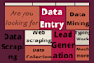 do data entry, data mining, web scraping with accuracy