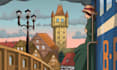 create a professional pixel art background, scenery, illustration