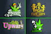 do weed,hemp,marijuana,cannabis kush weed mascot logo