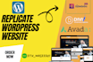 clone, copy or replicate wordpress website in 1 day