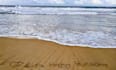 write your birthday wish on the beach as video