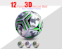design soccerball with 2d and 3d presentions