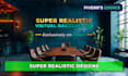 design realistic virtual background in 2 hours