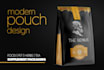 design premium pouch bag packaging design with mockup