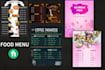 do a professional restaurant and food menu within 24 hours