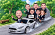 draw a company staff cartoon and a business group caricature