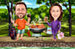 create a digital cartoon caricature or a couple caricature