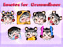 make cute twitch emotes badges in chibi style