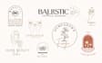 do feminine minimalist hand drawn botanical boho logo design