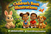 illustrate children story book illustration, animal picture book illustrations