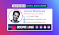 design modern clickable HTML email signature for gmail, outlook , apple
