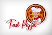 design unique pizza burger food, coffee shop restaurant logo