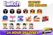 design twitch sub emotes and twitch sub badges