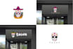 create a logo for a vintage themed restaurant, cheese, food