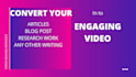 convert articles to HD video with voiceover