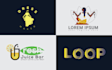 do versatile and flat minimalist business logo creation