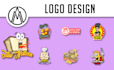create simple and unique logo with 10 alternative design