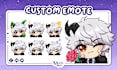 create custom vtuber chibi for twitch emotes or sub badges