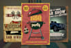 design retro vintage flyer or poster
