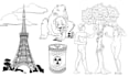 draw awesome line art and silhouette vector illustration
