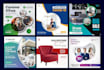 design instagram posts ads, banners, headers, or story