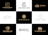 design clever monogram text logo