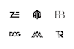 create a premium monogram, initial letters logo design
