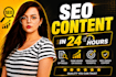 do SEO content writing for your website in 24 hours