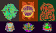 make a surrealism psychedelic trippy lowbrow weed design