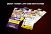 design modern lawn care door hanger