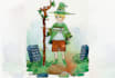 make digital watercolor children book illustration