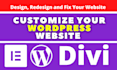 design, redesign, customize and fix wordpress website