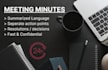 prepare professional meeting minutes, notes, action lists